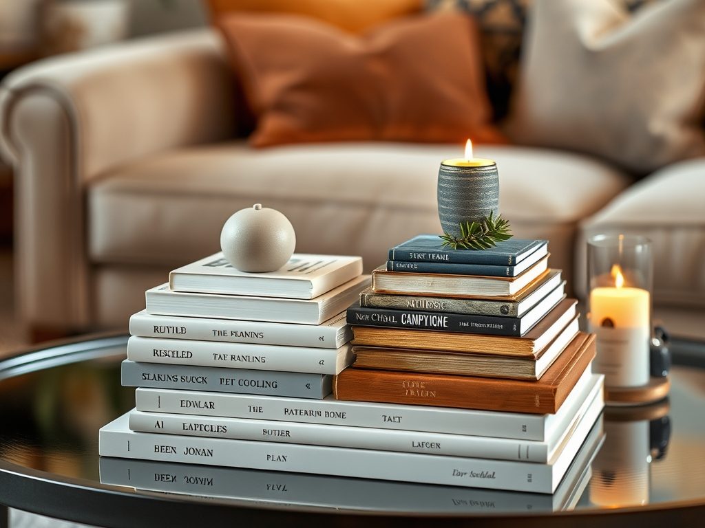 Książki dekoracyjne na stolik kawowy: jak układać je naturalnie i stylowo w aranżacji wnętrza